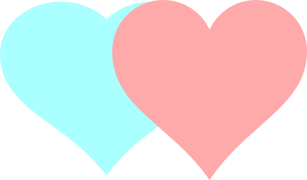 600x353 Two Hearts Clip Art