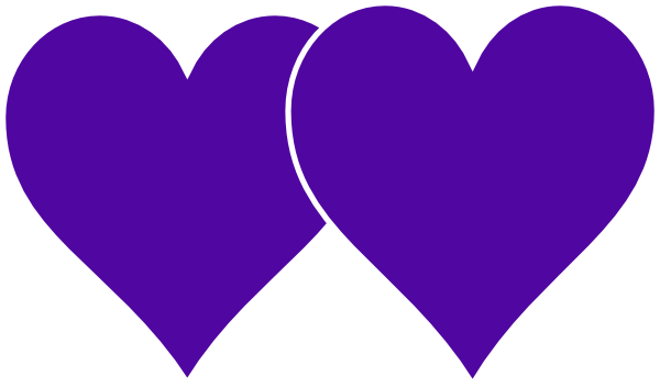 600x352 Two Hearts Lined In White Clip Art