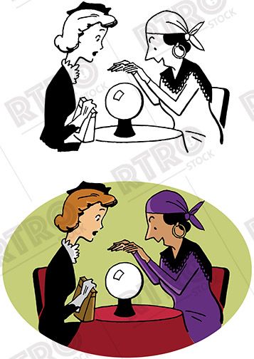 357x504 Group Of Women Reading Exciting News Vintage Retro Clip Art