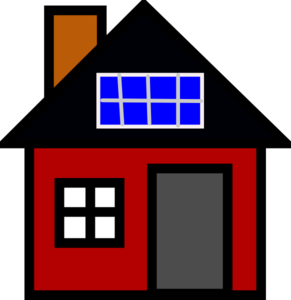 291x300 House With Solar Panel Clip Art