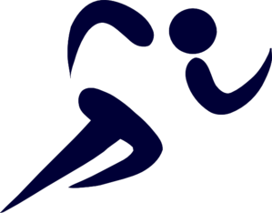 299x234 Olympic Runner Dark Blue Clip Art