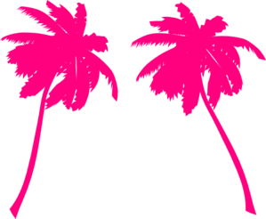 299x246 Pink Palm Trees Clip Art