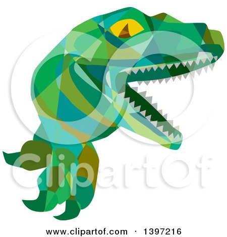 450x470 Clipart Of A Retro Low Poly Geometric Lizard, Rator