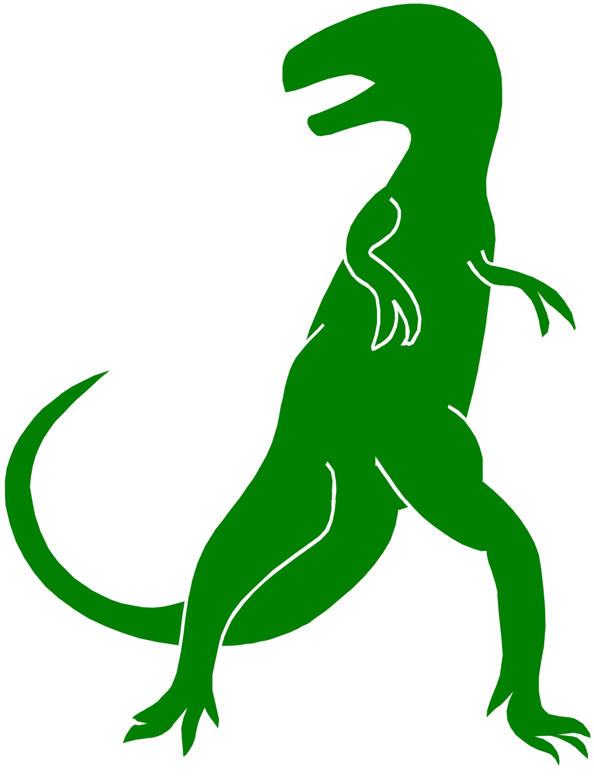 1157x1516 T Rex Dinosaur Silhouette Clipart Magnificent Simple 5