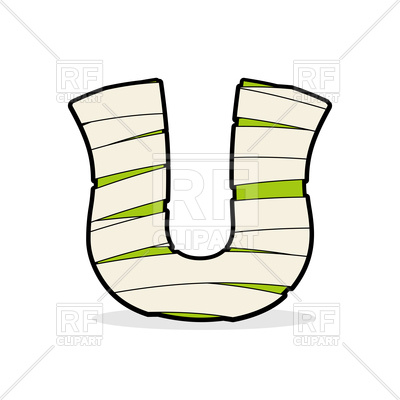400x400 Mummy Letter U Royalty Free Vector Clip Art Image