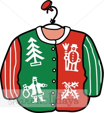 357x388 Ugly Christmas Sweater Clipart