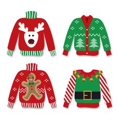 236x236 Ugly Christmas Sweater Party Clipart Outlines! Christmas Coloring