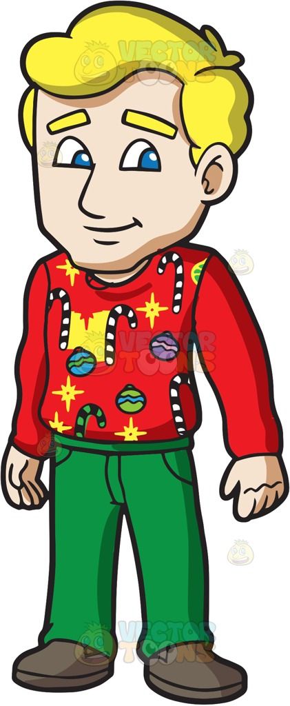 421x1024 A Man In An Ugly Christmas Sweater Ugliest Christmas Sweaters