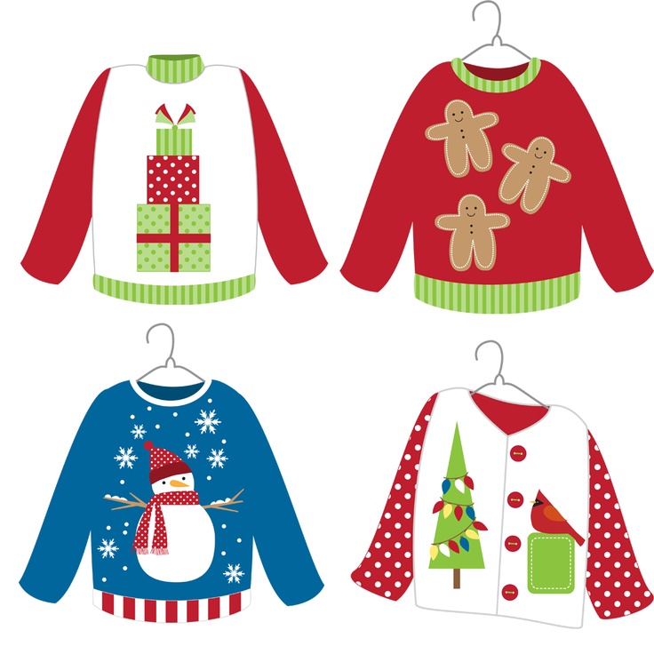 736x736 Clip Art Ugly Christmas Sweater Party Clipart