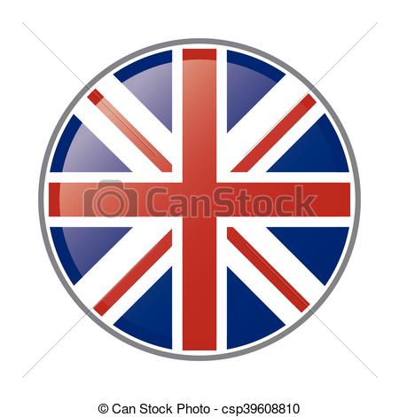 450x470 Flat Design Great Britain Flag Emblem Icon Vector Vector Clip