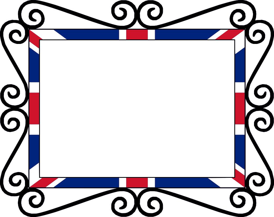 1043x825 Uk Union Flag Frame Clipart