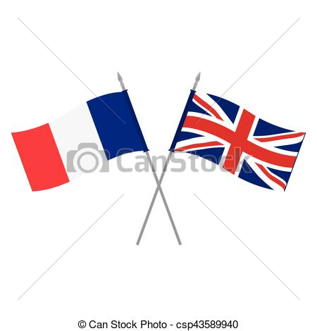 450x470 Uk And France Flags. Vector Illustration Uk And French Flag