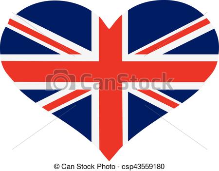 450x351 United Kingdom Flag Heart Vector