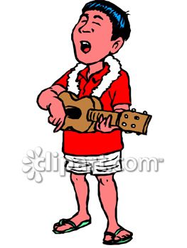 263x350 Royalty Free Clipart Image Hawaiian Musician Playing A Ukulele