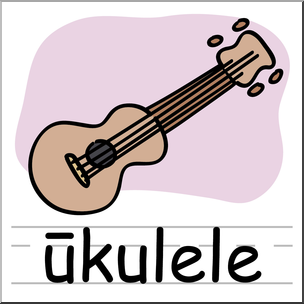 304x304 Clip Art Basic Words Ukulele Color Labeled I Abcteach