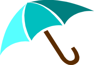 299x207 Blue Umbrella Clip Art