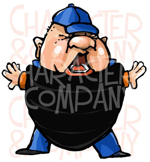 500x542 Classic Grumpy Load Baseball Umpire Clipart Karin Boris
