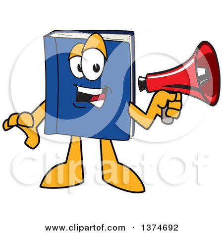 450x470 Clipart Of A Blue Book Mascot Character Wanting A Hug