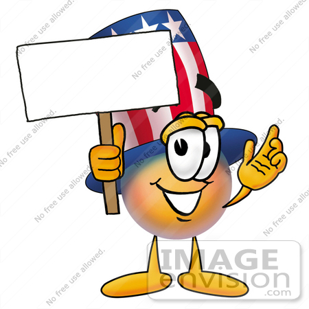450x450 Cliprt Graphic Of Patriotic Uncle Sam Character Holding