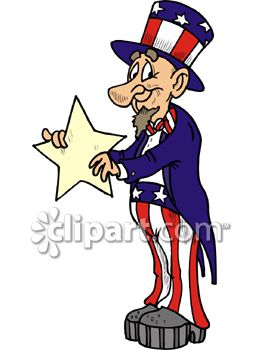 263x350 Cartoon Uncle Sam Holding A Star