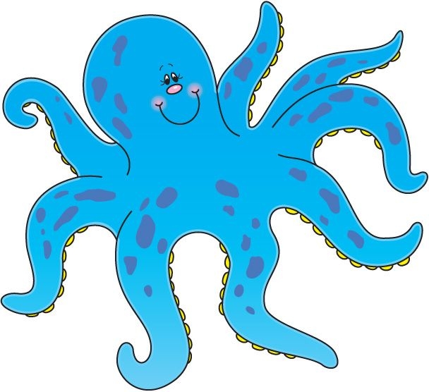 608x556 Clip Art Octopus Ocean Clipart Sea Digital Clip Art Printable