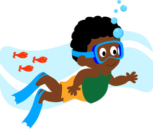 300x254 Boy Swimming Clipart Little Boy Snorkeling Or Diving Underwater