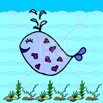 400x400 Cartoon Fish Underwater Royalty Free Vector Clip Art Image