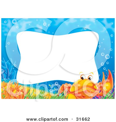 450x470 Clipart Illustration Of A Friendly Orange Crab Raising A Claw