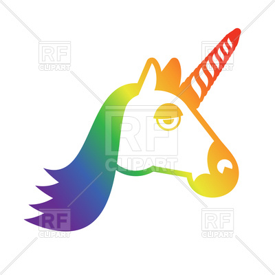 400x400 Lgbt Sign Unicorn And Rainbow Royalty Free Vector Clip Art Image