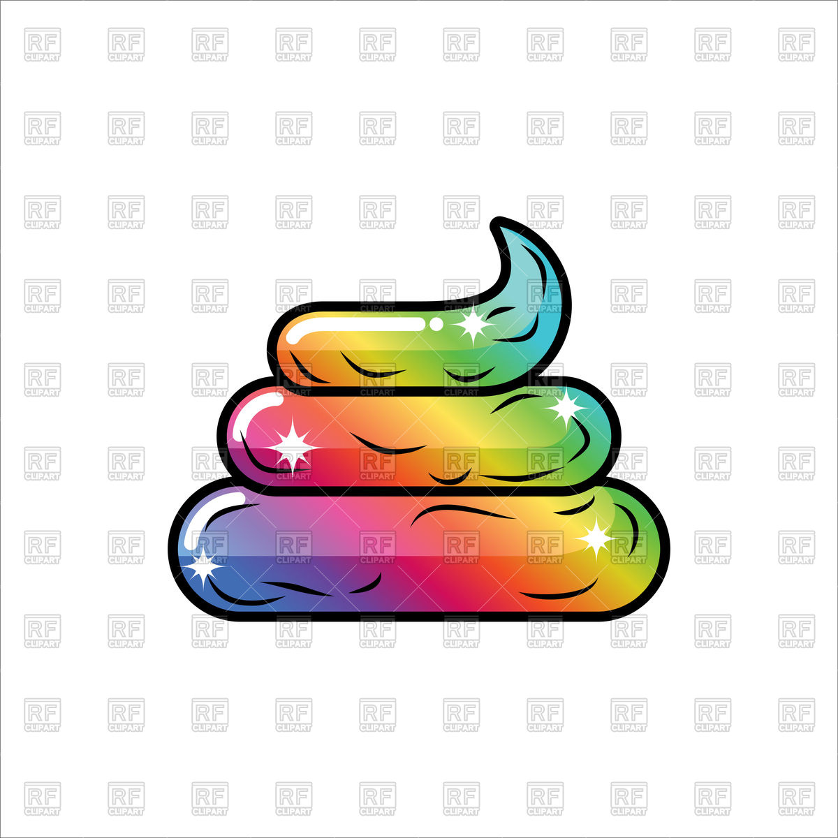 1200x1200 Rainbow Unicorn Poop Vector Image Vector Artwork Of Objects