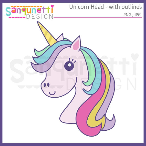 570x570 Unicorn Clipart, Unicorn Head Clipart, Unicorn With Outlines