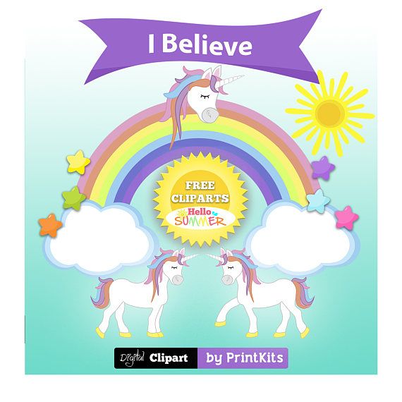 570x570 Cute Unicorn Clipart Rainbow Unicorn Clip Art Unicorns Party