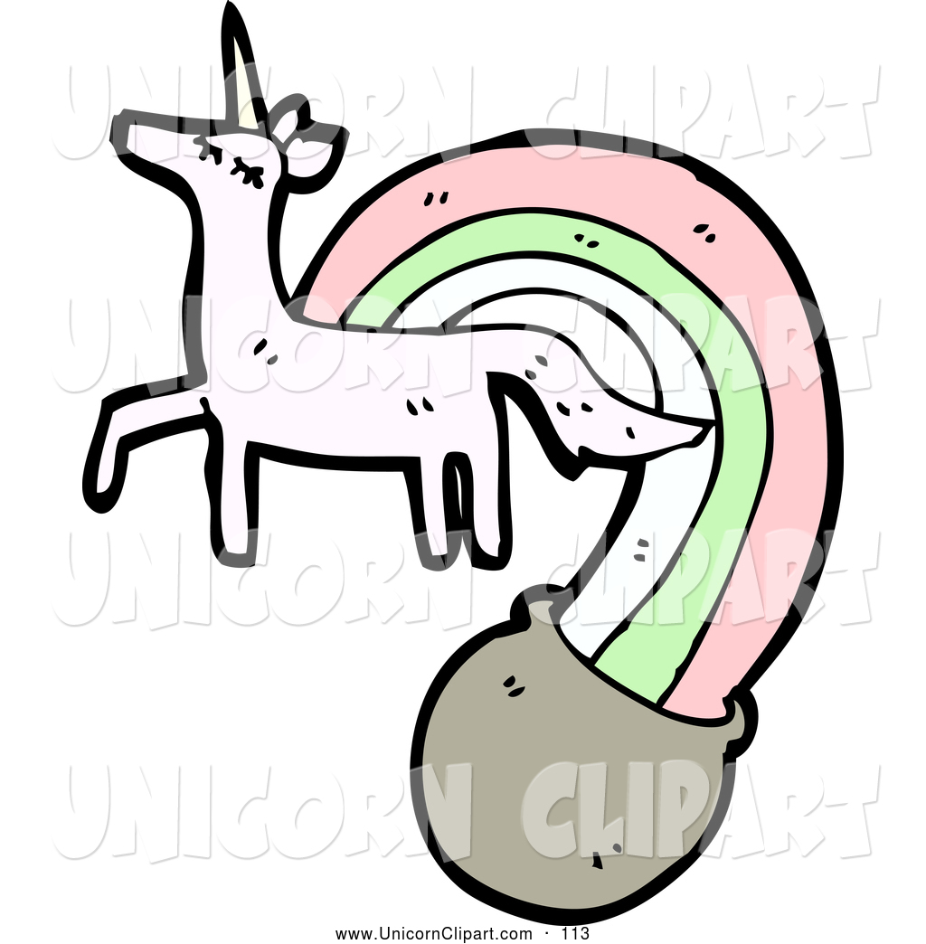 1024x1044 Fantasy Vector Cliprt Of Unicorn Shooting Rainbow Into