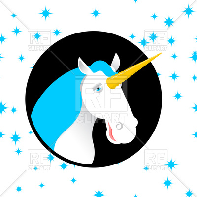400x400 Fun Unicorn, Fabulous Beast With Horn Royalty Free Vector Clip Art