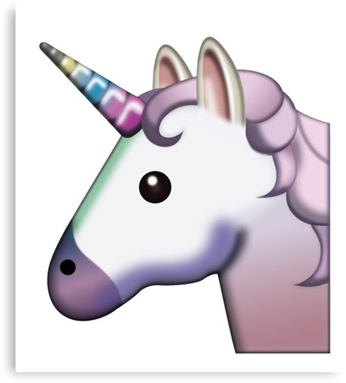 497x550 Unicorn Emoji Canvas Prints By Amzyydoodles Redbubble