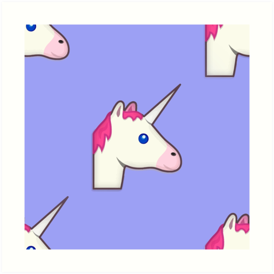 550x550 Unicorn Emoji Art Prints By Gossiprag Redbubble