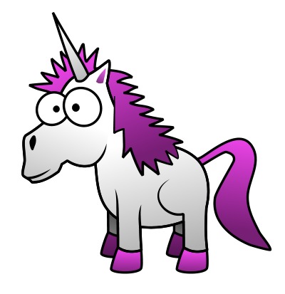 400x413 Cartoon Unicorn Clipart