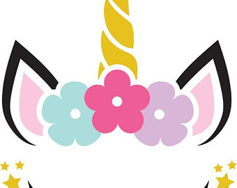 340x270 Unicorn Head Clipart Etsy