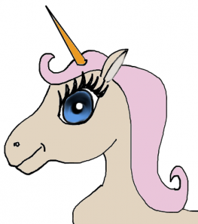 288x326 Clipart Unicorn Face