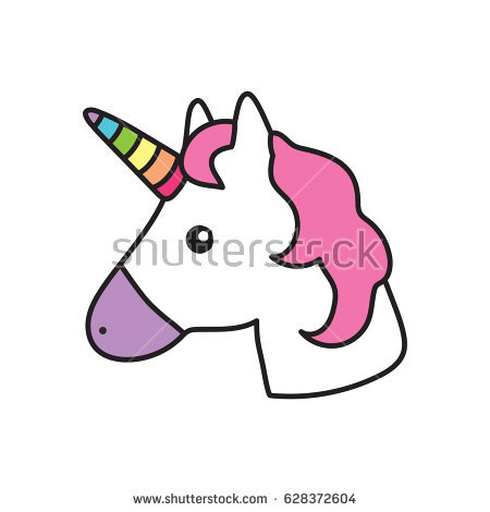 450x470 Unicorn Head Clipart Unicorn Head White Pink Stock Vector