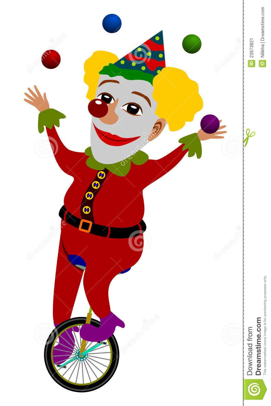 870x1300 Clown Juggling Stock Image