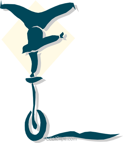 414x480 Unicycle Royalty Free Vector Clip Art Illustration Cart1854