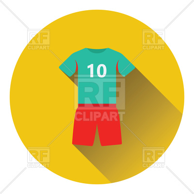 400x400 Flat Color Design Of Icon Of Football Uniform Royalty Free Vector