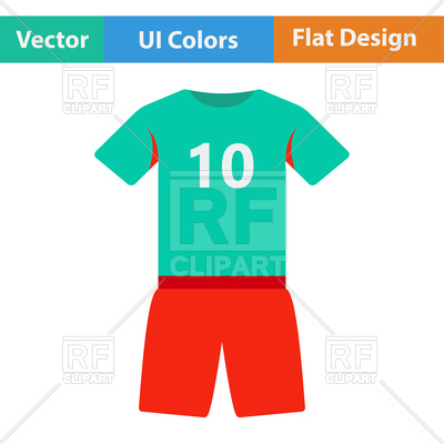 400x400 Football Uniform Royalty Free Vector Clip Art Image