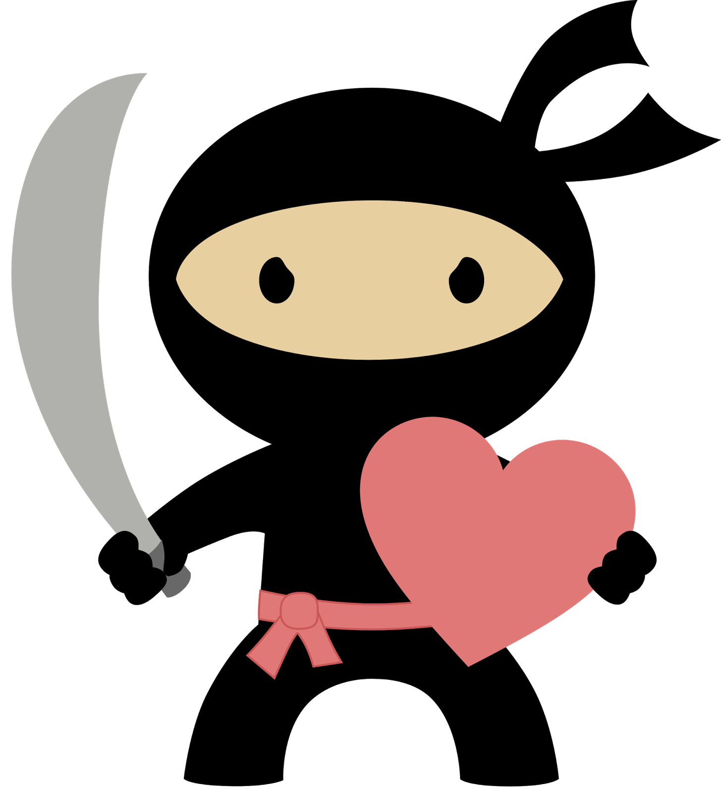 1455x1600 Ninja In Love Clipart.