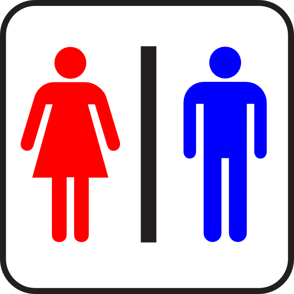 600x600 Colored Sign Bathroom Wc Man Amp Woman Clip Art