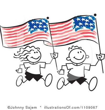 400x420 United States Of America Flag Clipart Black And White Kids