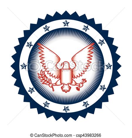 450x470 United States Of America Eagle Emblem Vector Illustration Clip
