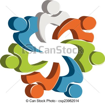 450x439 Team Work Clip Art Teamwork Unity People Logo Design Template Icon