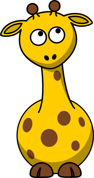 312x591 Giraffe Look Up Clip Art